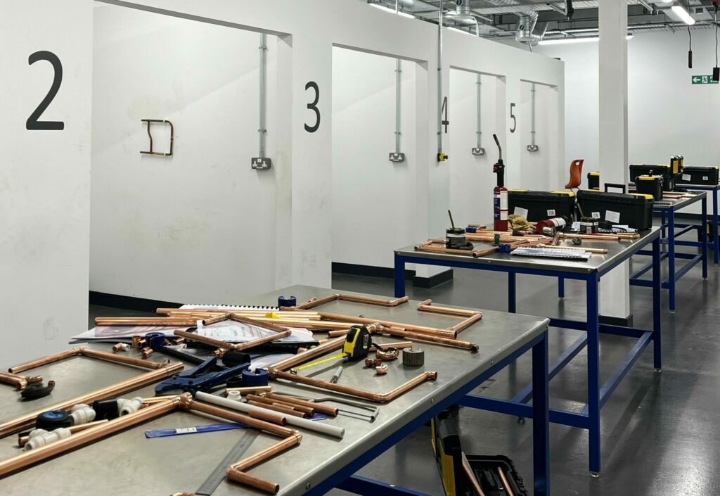 A plumbing workshop